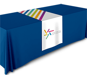 Lucid Logo Printed Table Cover and Trade Show Booth Covers